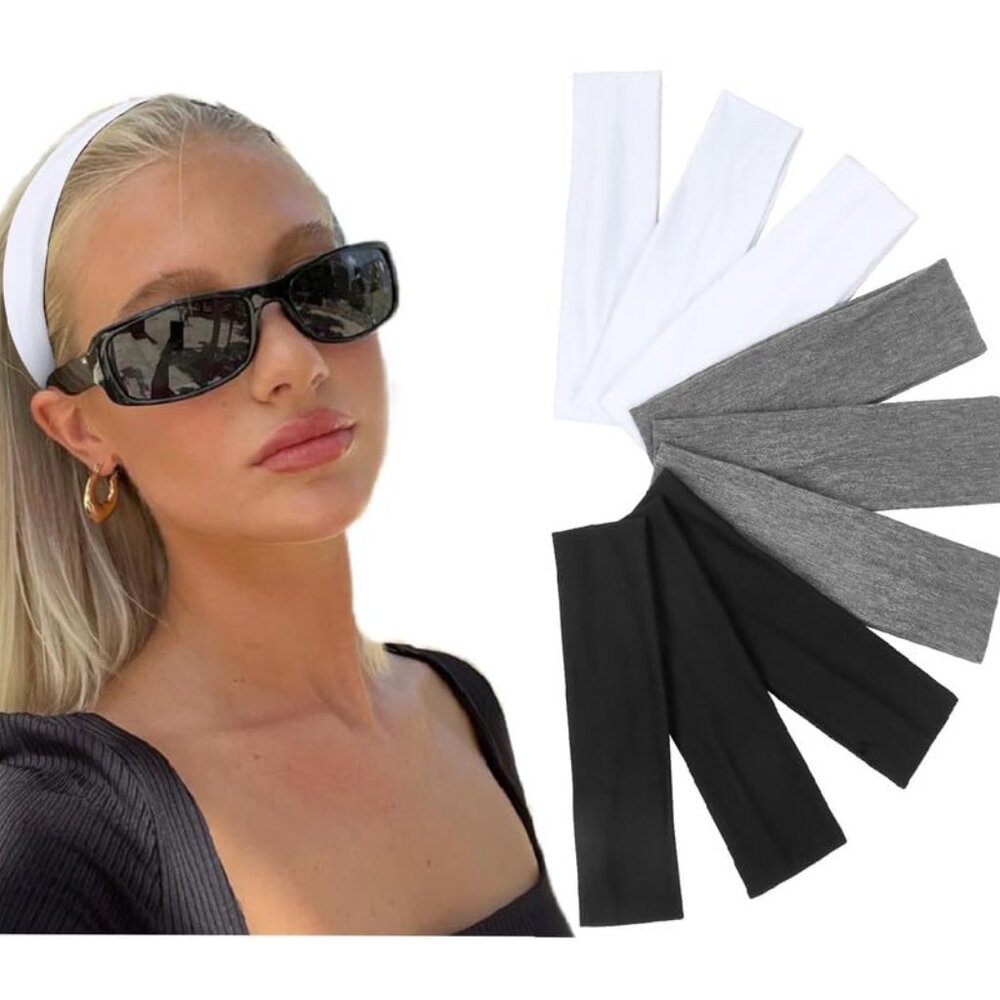 Fashionable Hair Accessories for Women: Non-Slip Elastic Cloth Headbands in Blac